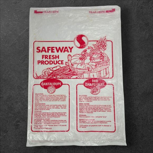 Lot 3 Vintage Supermarket Plastic Bags Walmart Safeway Albertsons Retro - Picture 2 of 16